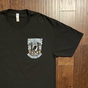 2019 Fayetteville Motorcycle Rally T-Shirt Men’s XL Black Double Sided